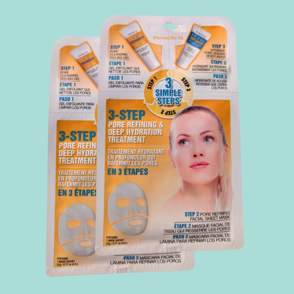 2 Pack Dermactin-TS 3-step Pore Refining Deep Hydration Treatment